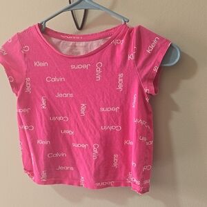 Calvin Klein Kids' Tee in Vibrant Pink